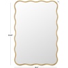 image:imageSAFAVIEH Home Collection  Ariana Gold Rectangular Wall Mirror Sculpted Wavy Frame Decorative Accent MRR9036AGold