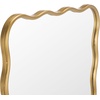 image:imageSAFAVIEH Home Collection  Ariana Gold Rectangular Wall Mirror Sculpted Wavy Frame Decorative Accent MRR9036AGold