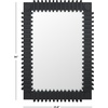 image:imageSAFAVIEH Home Collection  Brom 26 x 36 Rectangular Wall MirrorBlack