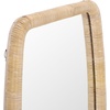 image:imageSAFAVIEH Home Collection  Lani Natural Rattan Wall Mirror Rounded Rectangular Frame Vertical or Horizontal Hanging Accent MRR9032ANatural