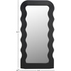image:imageSAFAVIEH Home Collection  Mahya 32 x 63 Full Length Mirror Walnut Wood Frame Wavy Rectangular Wall Mirror Modern Decorative Accent MRR9006CBlack