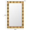 image:imageSAFAVIEH Home Collection  Nira Gold Rectangular Wall Mirror Sculpted Frame Decorative Accent MRR9035AGold