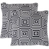 image:imageSAFAVIEH Home Collection PLS402 Pillow BlackIvory 2 Count