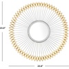 image:imageSAFAVIEH Home Rulan Zinc and Gold Sunburst 23inch Round Decorative Accent Mirror