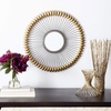 image:imageSAFAVIEH Home Rulan Zinc and Gold Sunburst 23inch Round Decorative Accent Mirror