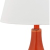 image:imageSAFAVIEH Lighting  Amy 24 Fern Green Glass Gourd Table Lamp Set of 2 with White Shades Modern Contemporary Bedroom Living Room Lighting LED Bulbs Included LIT4087GSET2Orange