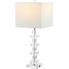 image:imageSAFAVIEH Lighting  Deco 285 Crystal Table Lamp Set of 2 with USB Charging Port Chrome Bedroom Living Room Home Office Lighting LED Bulbs Included LIT4169ASET2UClearChrome