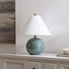 image:imageSAFAVIEH Lighting  Giana 175Inch Round Table Lamp  Blue Ceramic  Ideal for Living Room Bedroom Nightstand Reading Nook LED Bulb Included TBL4695ABlue
