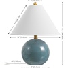 image:imageSAFAVIEH Lighting  Giana 175Inch Round Table Lamp  Blue Ceramic  Ideal for Living Room Bedroom Nightstand Reading Nook LED Bulb Included TBL4695ABlue
