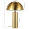 image:imageSAFAVIEH Lighting  Iria 205Inch Metal Table Lamp  Gold  Modern Mushroom Design  Ideal for Living Room Bedroom Entryway Home Office  LED Bulb Included TBL4319A