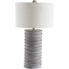 image:imageSAFAVIEH Lighting  Melina 285Inch Table Lamp Set of 2  Bone  Cylinder Textured Stripe Design  Ideal for Living Room Bedroom Entryway Home Office  LED Bulbs Included TBL4121BSET2White