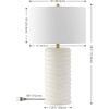 image:imageSAFAVIEH Lighting  Melina 285Inch Table Lamp Set of 2  Bone  Cylinder Textured Stripe Design  Ideal for Living Room Bedroom Entryway Home Office  LED Bulbs Included TBL4121BSET2Bone