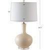 image:imageSAFAVIEH Lighting  Nilla 265Inch Glass Table Lamp Set of 2  Cream  MidCentury Sculpted Body Design  Ideal for Living Room Bedroom Entryway Home Office  LED Bulbs Included TBL4224ASET2Cream  Set of 2