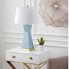 image:imageSAFAVIEH Lighting  Onder 27Inch Resin Table Lamp Set of 2  Grey  Sculpted Body Design  Ideal for Living Room Bedroom Entryway Home Office  LED Bulbs Included TBL4406BSET2Robins Egg Blue  Set of 2