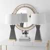 image:imageSAFAVIEH Lighting  Onder 27Inch Resin Table Lamp Set of 2  Grey  Sculpted Body Design  Ideal for Living Room Bedroom Entryway Home Office  LED Bulbs Included TBL4406BSET2Grey  Set of 2