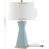 image:imageSAFAVIEH Lighting  Onder 27Inch Resin Table Lamp Set of 2  Grey  Sculpted Body Design  Ideal for Living Room Bedroom Entryway Home Office  LED Bulbs Included TBL4406BSET2Robins Egg Blue  Set of 2