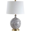 image:imageSAFAVIEH Lighting  Orianna 25Inch Ceramic Table Lamp  Blue amp White  Floral Design  Ideal for Living Room Bedroom Entryway Home Office  LED Bulb Included TBL4104A