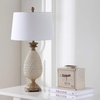 image:imageSAFAVIEH Lighting Collection  Briar Set of 2 Coastal Pineapple Table Lamps Antique Cream amp Brown Resin Design LED Bulbs Included TBL4120ASET2