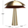 image:imageSAFAVIEH Lighting Collection  Rafaela Brass Metal Table Lamp 18 Modern Accent Light with Double Dome Shade G9 Bulb Compatible TBL2033ABrass