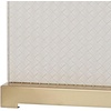image:imageSAFAVIEH Lighting Collection  Set of 2 Joyce Modern Art Deco Faux Snakeskin Table Lamps Cream with Brass Gold Accents 28Inch LED Bulbs Included Bedroom Living Room Home Office LIT4402GSET2Cream Woven  Set of 2