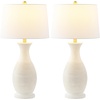 image:imageSAFAVIEH Lighting Collection Bentlee Rustic Grey 30inch Bedroom Living Room Home Office Desk Nightstand Table Lamp Set of 2 LED Bulbs IncludedBone