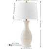 image:imageSAFAVIEH Lighting Collection Bentlee Rustic Grey 30inch Bedroom Living Room Home Office Desk Nightstand Table Lamp Set of 2 LED Bulbs IncludedBone