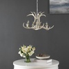 image:imageSAFAVIEH Lighting Collection Cenwyn Rustic Farmhouse Antique White Antler Chandelier