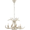 image:imageSAFAVIEH Lighting Collection Cenwyn Rustic Farmhouse Antique White Antler Chandelier