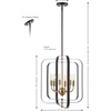 image:imageSAFAVIEH Lighting Collection Dellyth BlackBrass 6Light Adjustable Pendant Chandelier Hanging Light Fixture Ideal for Dining Room Kitchen Island Entryway LED Bulbs Included