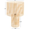 image:imageSAFAVIEH Lighting Collection Elara Rattan White 25inch Table Lamp LED Bulb IncludedNatural