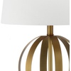 image:imageSAFAVIEH Lighting Collection Euginia Modern Farmhouse Rustic Sphere Gold 25inch Bedroom Living Room Home Office Desk Nightstand Table Lamp Set of 2 LED Bulbs Included