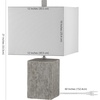 image:imageSAFAVIEH Lighting Collection Jaxon Modern Farmhouse Grey Ceramic 21inch Bedroom Living Room Home Office Desk Nightstand Table Lamp Set of 2 LED Bulbs Included
