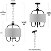 image:imageSAFAVIEH Lighting Collection Jemmi 3Light Brass LED Adjustable PendantBlack