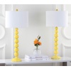image:imageSAFAVIEH Lighting Collection Jenna Modern Contemporary Orange Stacked Ball 32inch Bedroom Living Room Home Office Desk Nightstand Table Lamp Set of 2 LED Bulbs IncludedYellow  Set of 2