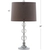 image:imageSAFAVIEH Lighting Collection Keeva Modern Crystal Ball Grey Shade 27inch Bedroom Living Room Home Office Desk Nightstand Table Lamp Set of 2 LED Bulbs IncludedClearGrey  Set of 2