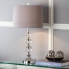 image:imageSAFAVIEH Lighting Collection Keeva Modern Crystal Ball Grey Shade 27inch Bedroom Living Room Home Office Desk Nightstand Table Lamp Set of 2 LED Bulbs IncludedClearGrey  Set of 2