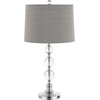 image:imageSAFAVIEH Lighting Collection Keeva Modern Crystal Ball Grey Shade 27inch Bedroom Living Room Home Office Desk Nightstand Table Lamp Set of 2 LED Bulbs IncludedClearGrey  Set of 2