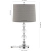 image:imageSAFAVIEH Lighting Collection Keeva Modern Crystal Ball Grey Shade 27inch Bedroom Living Room Home Office Desk Nightstand Table Lamp Set of 2 LED Bulbs IncludedClearGrey  Set of 2