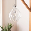 image:imageSAFAVIEH Lighting Collection Kinney ClearNickel Adjustable Pendant Hanging Light Fixture Ideal for Dining Room Kitchen Island Entryway LED Bulb Included