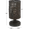 image:imageSAFAVIEH Lighting Collection Knowles Black Water Hyacinth 16inch Table Lamp with USB Charging Port LED Bulb IncludedBlack