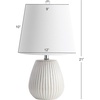 image:imageSAFAVIEH Lighting Collection Kole White 21inch Bedroom Living Room Home Office Desk Nightstand Table Lamp Set of 2 LED Bulbs Included