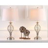 image:imageSAFAVIEH Lighting Collection Lattice Urn Farmhouse Nickel 27inch Bedroom Living Room Home Office Desk Nightstand Table Lamp Set of 2 LED Bulbs Included