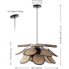 image:imageSAFAVIEH Lighting Collection Luana 3Light Brown amp Natural Rattan Adjustable Pendant Hanging Light Fixture LED Bulb IncludedBrownNatural