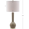 image:imageSAFAVIEH Lighting Collection Mae Long Neck Modern Contemporary Green Ceramic 31inch Bedroom Living Room Home Office Desk Nightstand Table Lamp Set of 2 LED Bulbs IncludedTaupe  Set of 2