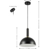 image:imageSAFAVIEH Lighting Collection Montecito BlackBrass Gold Adjustable Pendant Hanging Light Fixture Ideal for Dining Room Kitchen Island Entryway LED Bulb Included