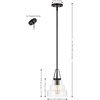 image:imageSAFAVIEH Lighting Collection Raylen ClearOrb Adjustable Pendant Hanging Light Fixture Ideal for Dining Room Kitchen Island Entryway LED Bulb Included