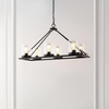 image:imageSAFAVIEH Lighting Collection Reagan Black 6Light Hanging Adjustable Chandelier Light Fixture LED Bulbs Included