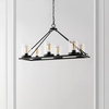 image:imageSAFAVIEH Lighting Collection Reagan Black 6Light Hanging Adjustable Chandelier Light Fixture LED Bulbs Included