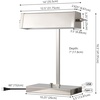 image:imageSAFAVIEH Lighting Collection Rylan Polished Nickle 17inch Table Task Lamp with USB Charging Port LED Bulb Included