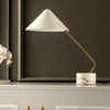 image:imageSAFAVIEH Lighting Collection Shields WhiteBrass 21inch Table Lamp LED Bulb Included